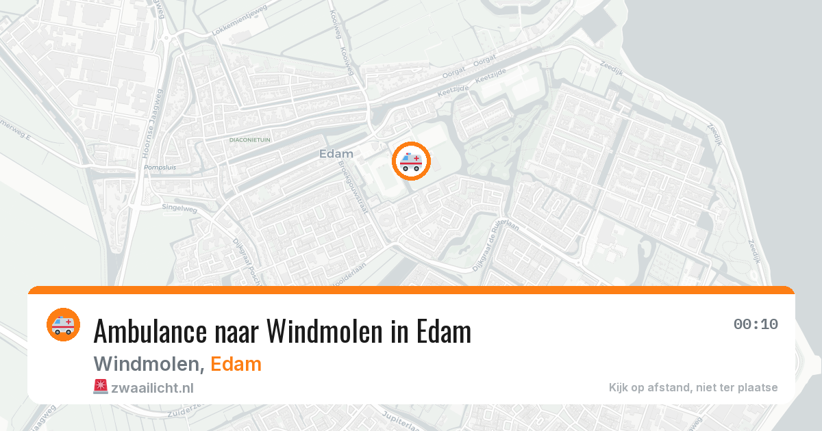 Ambulance naar Windmolen in Edam — 30 jul 2026