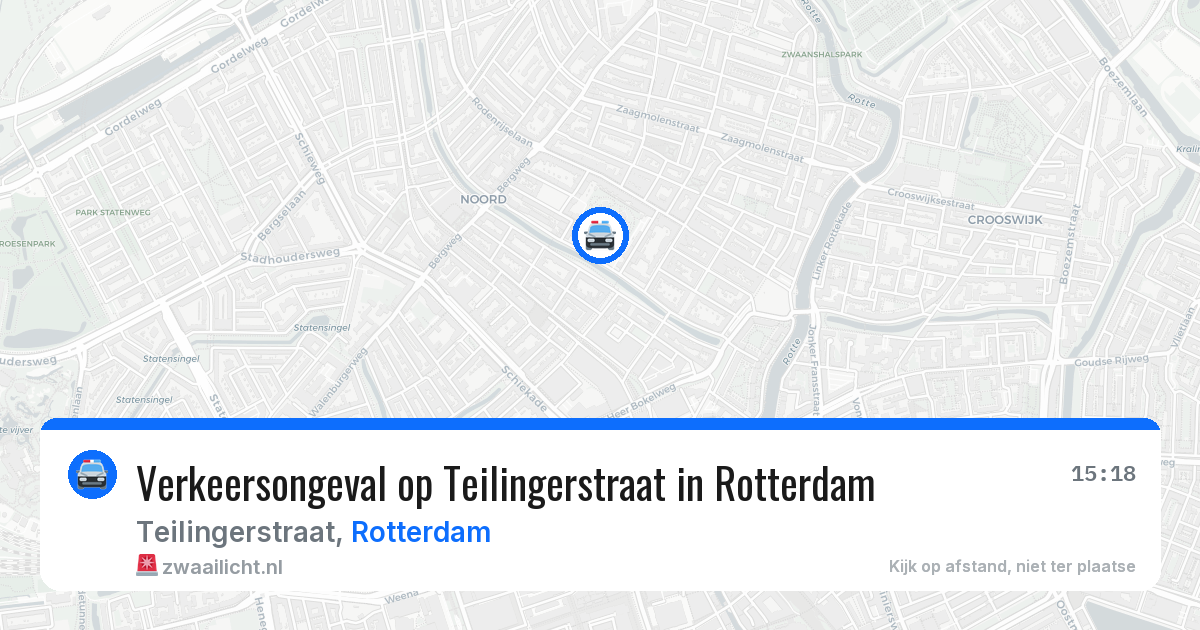 Verkeersongeval op Teilingerstraat in Rotterdam — 5 jun 2026