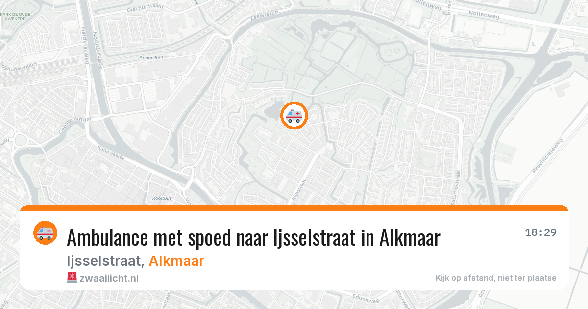 Ambulance met spoed naar Ijsselstraat in Alkmaar — 6 jul 2026
