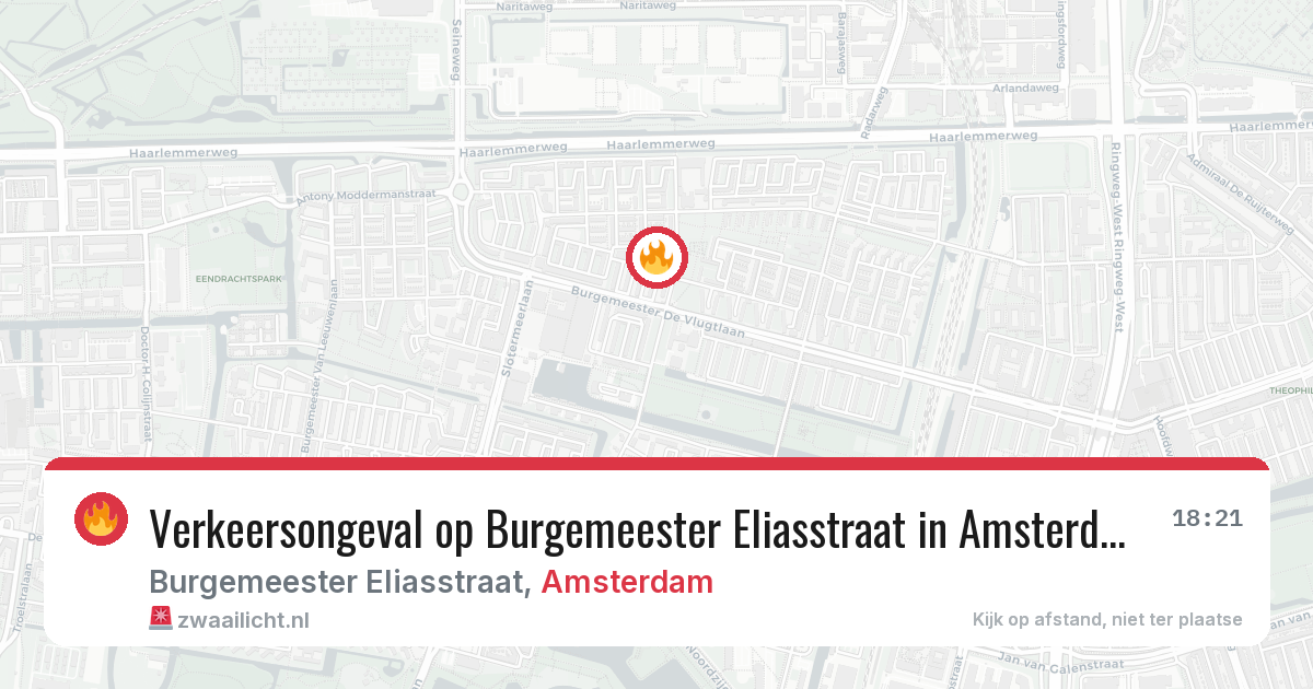 Verkeersongeval op Burgemeester Eliasstraat in Amsterdam — 10 jul 2026
