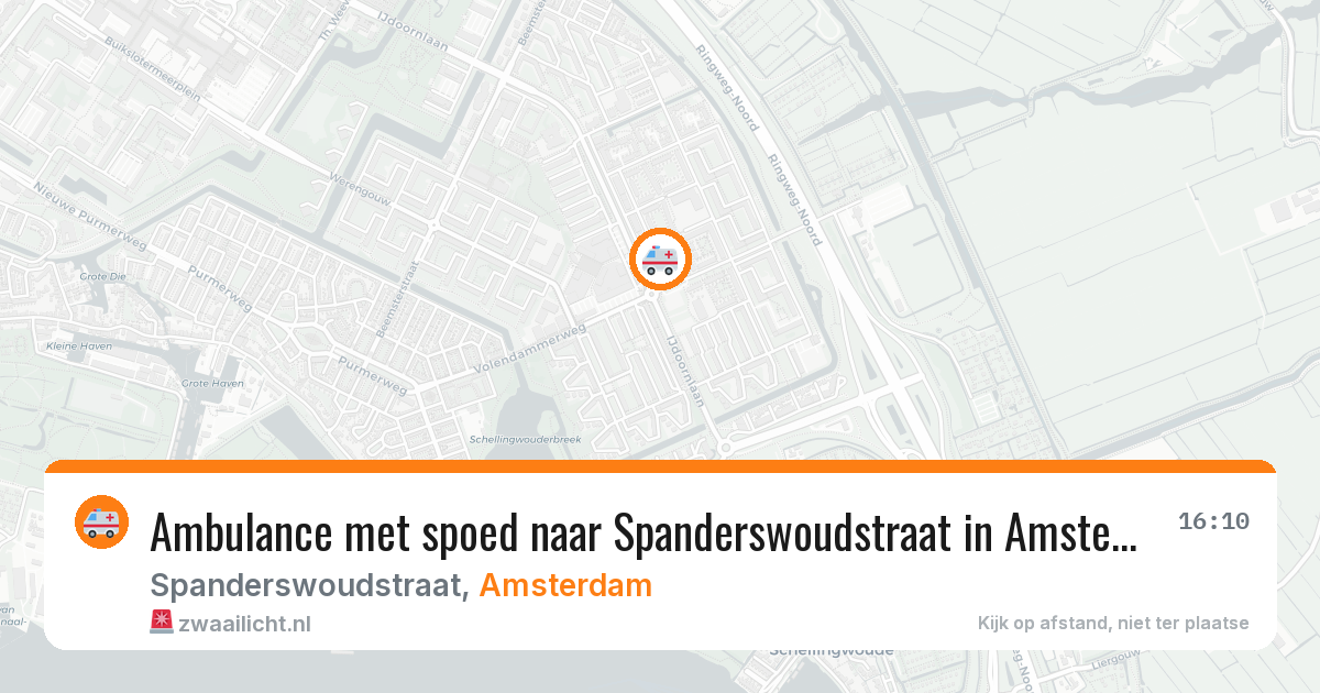 Ambulance met spoed naar Spanderswoudstraat in Amsterdam — 12 aug 2026