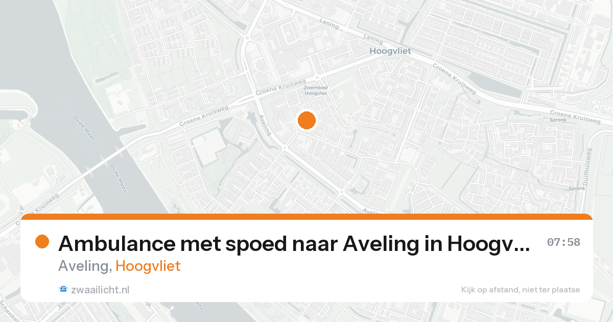 Ambulance met spoed naar Aveling in Hoogvliet — 24 aug 2026