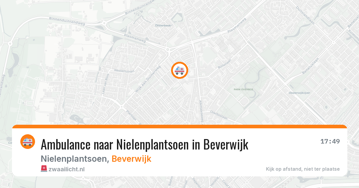 Ambulance naar Nielenplantsoen in Beverwijk — 14 mrt 2026