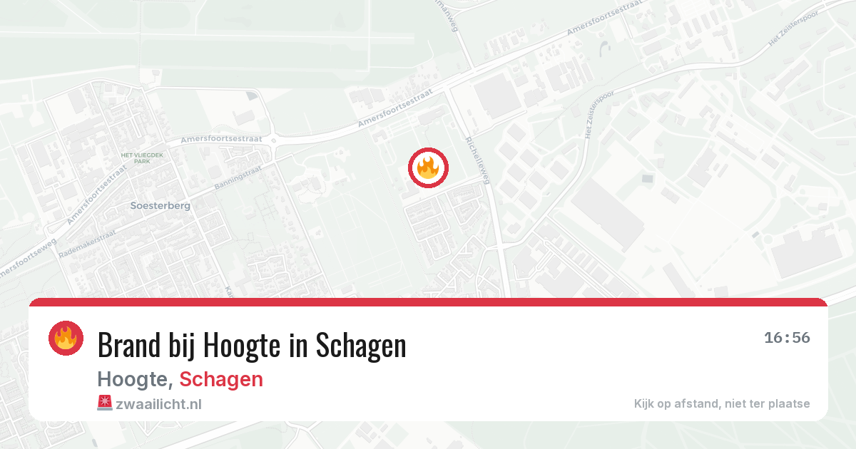 Brand bij Hoogte in Schagen — 6 mrt 2026