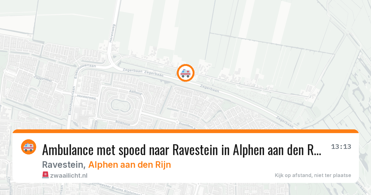 Ambulance met spoed naar Ravestein in Alphen aan den Rijn — 24 jun 2026