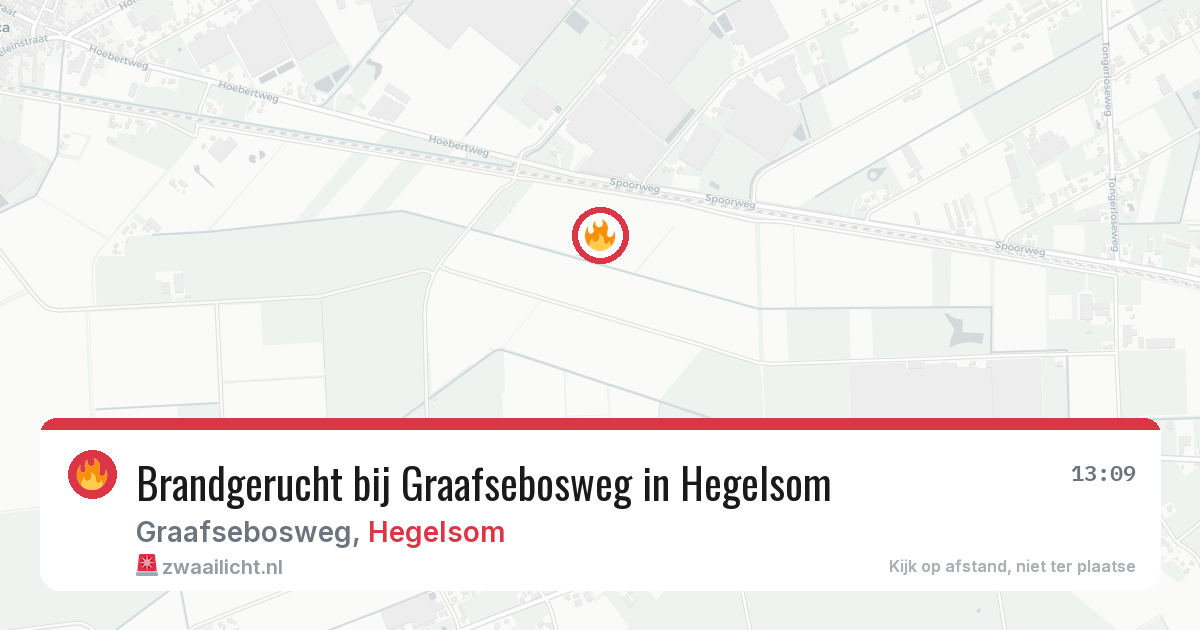 Brandgerucht bij Graafsebosweg in Hegelsom — 29 jul 2026