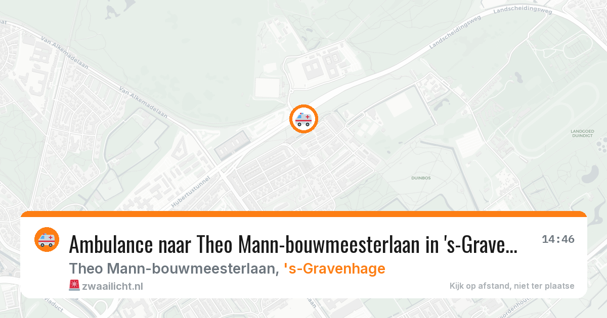 Ambulance naar Theo Mann-bouwmeesterlaan in 's-Gravenhage — 11 jul 2026