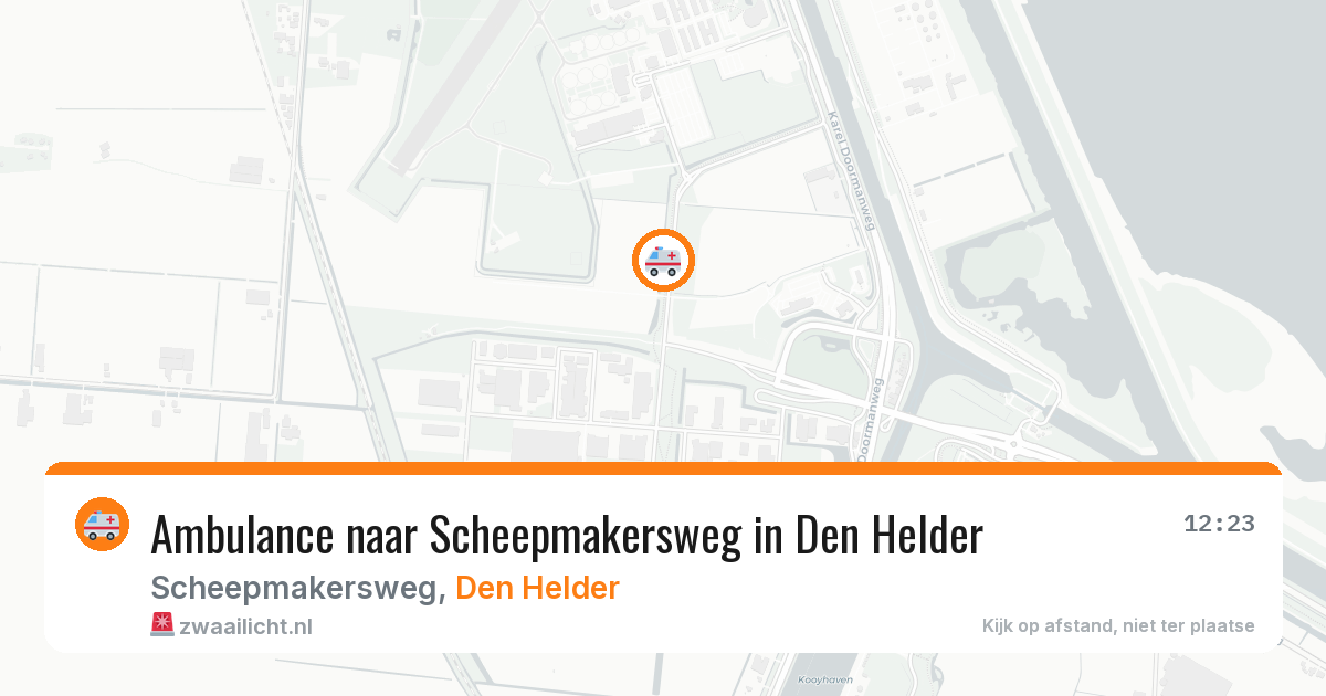 Ambulance naar Scheepmakersweg in Den Helder — 1 aug 2026