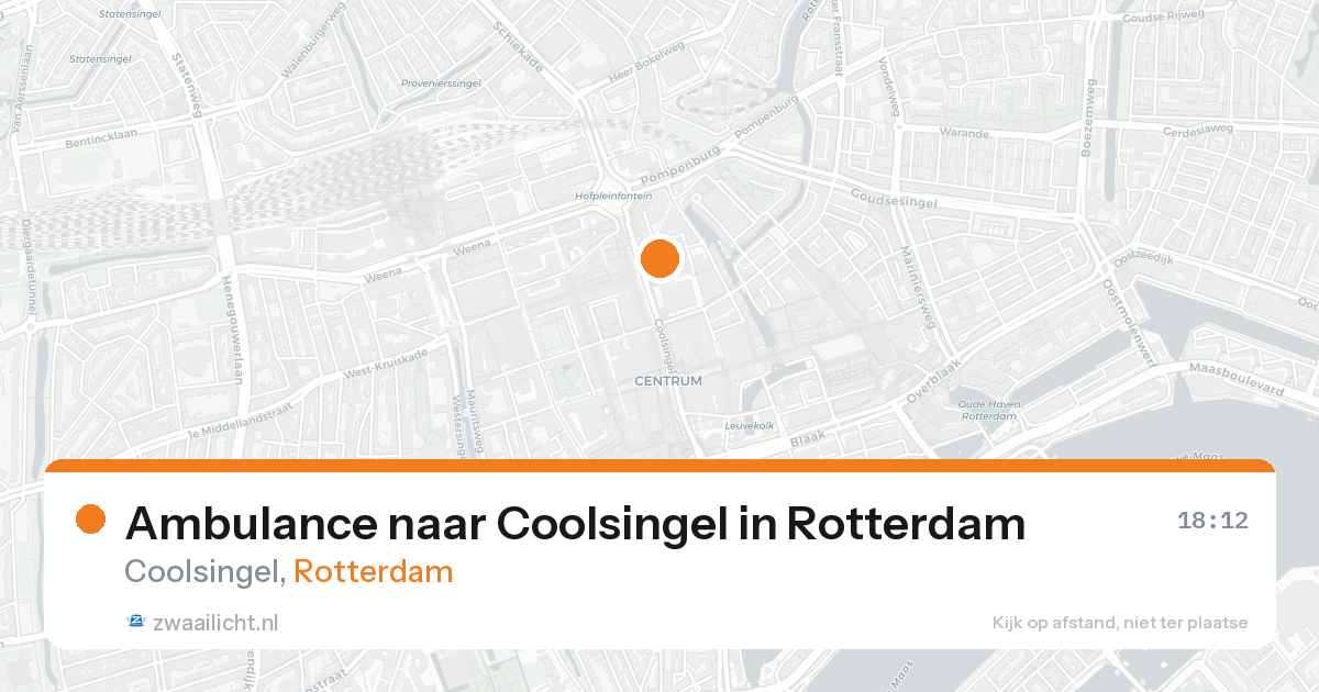 Ambulance naar Coolsingel in Rotterdam — 19 aug 2026