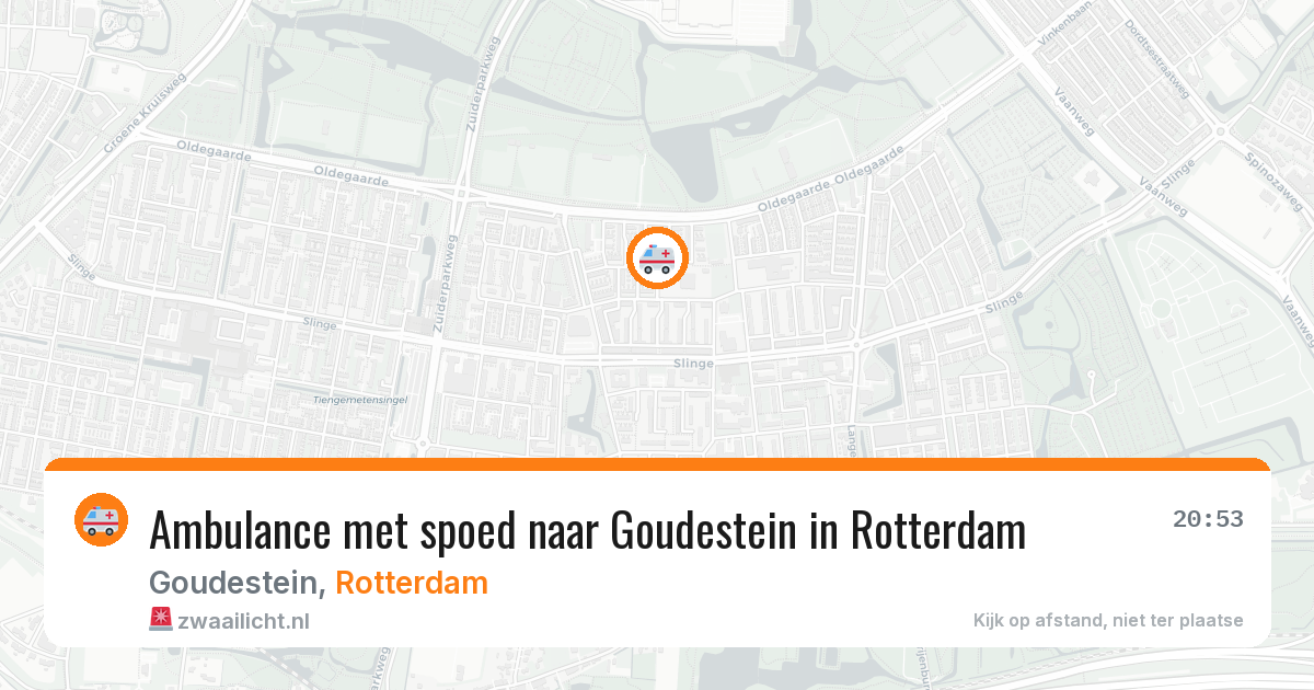 Ambulance met spoed naar Goudestein in Rotterdam — 25 mrt 2026