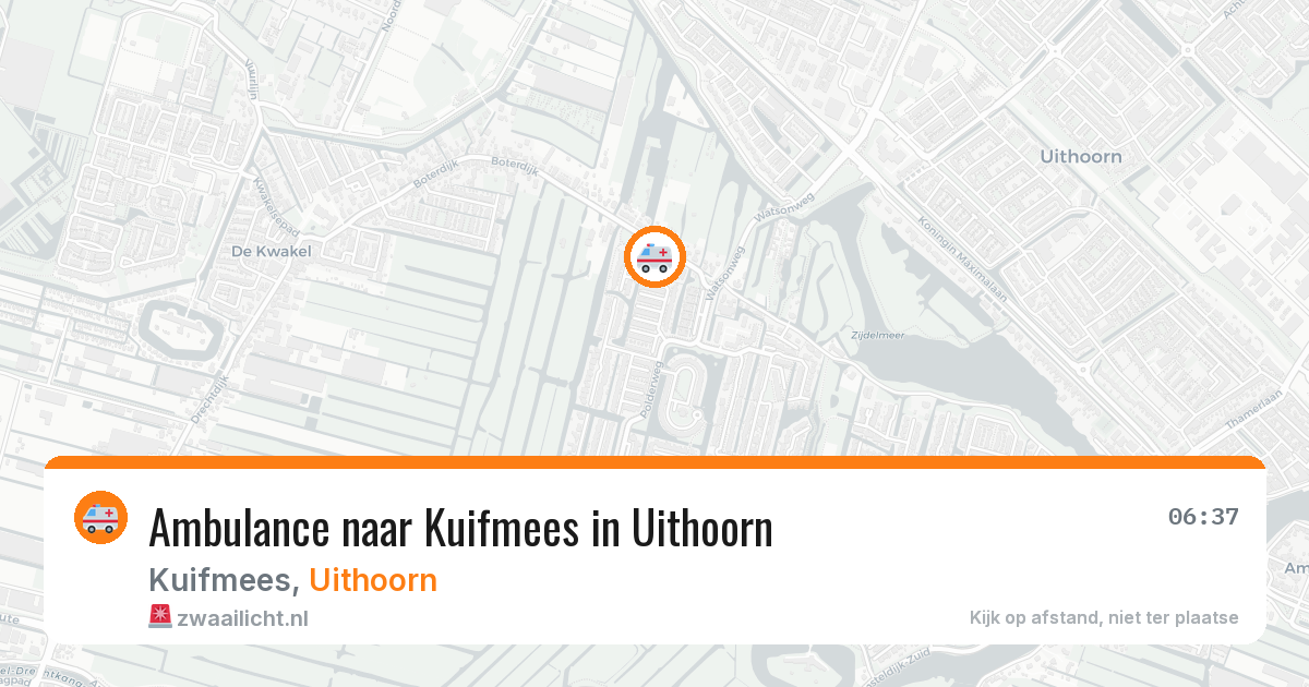 Ambulance naar Kuifmees in Uithoorn — 25 apr 2026