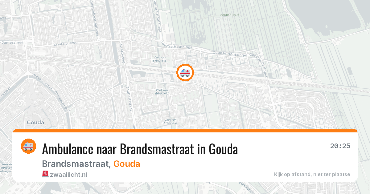 Ambulance naar Brandsmastraat in Gouda — 12 jun 2026
