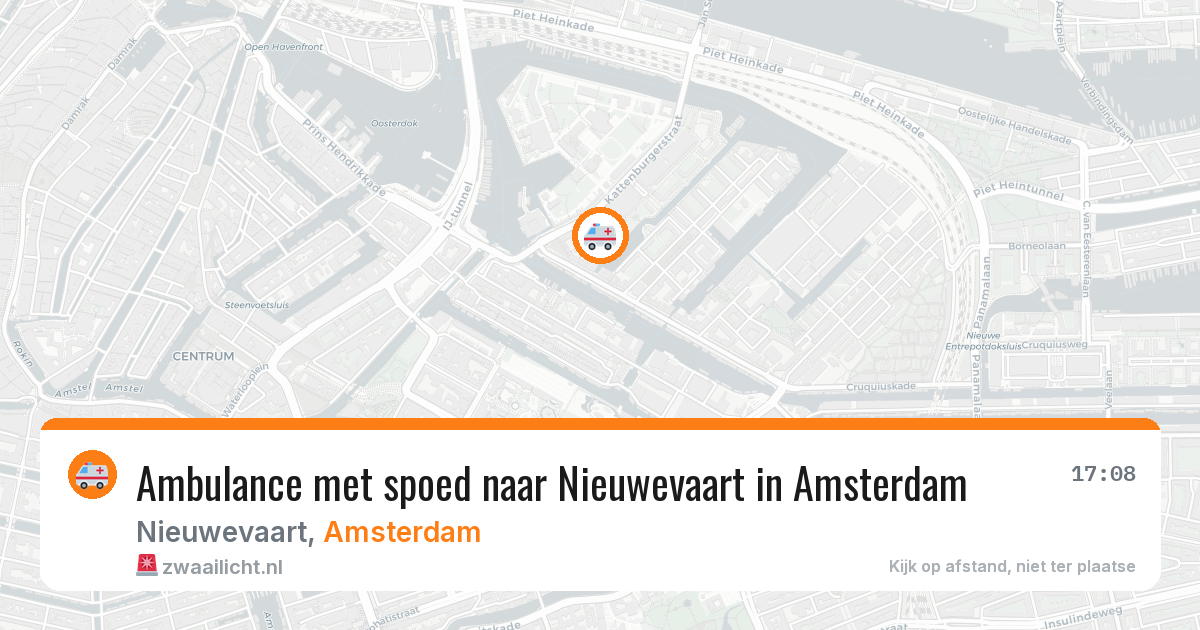 Ambulance met spoed naar Nieuwevaart in Amsterdam — 25 mrt 2026