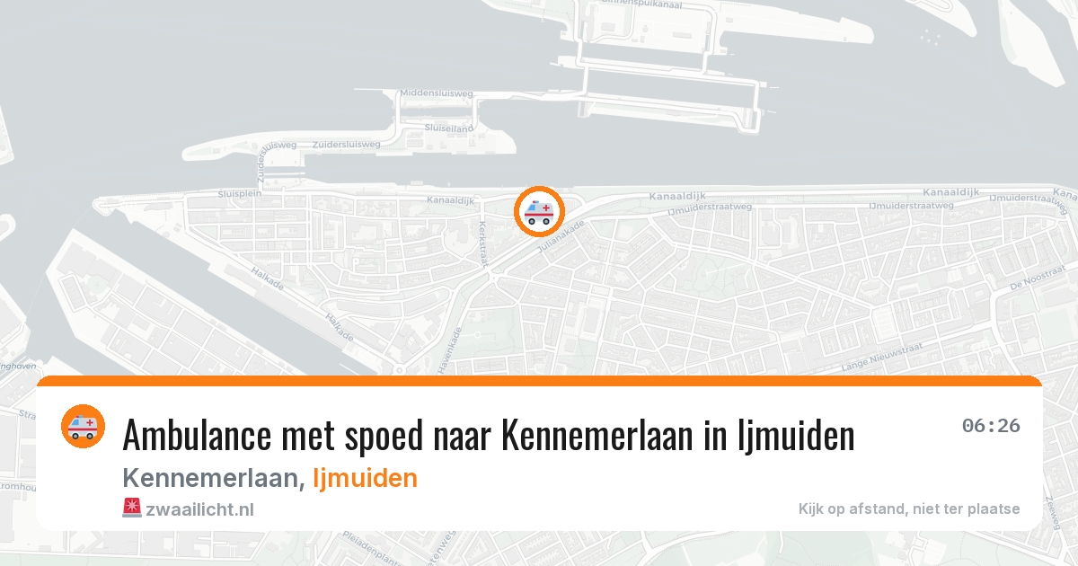 Ambulance met spoed naar Kennemerlaan in Ijmuiden — 9 apr 2026