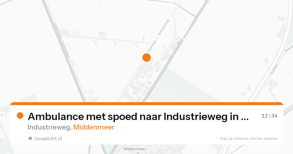 Ambulance met spoed naar Industrieweg in Middenmeer — 21 aug 2026