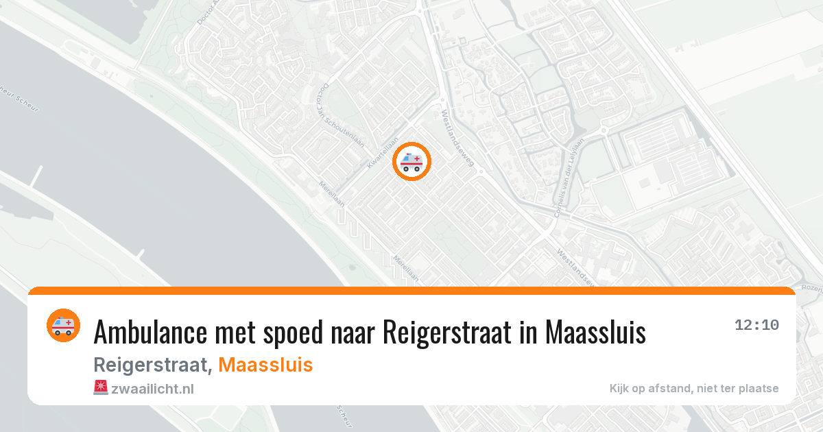 Ambulance met spoed naar Reigerstraat in Maassluis — 18 mei 2026