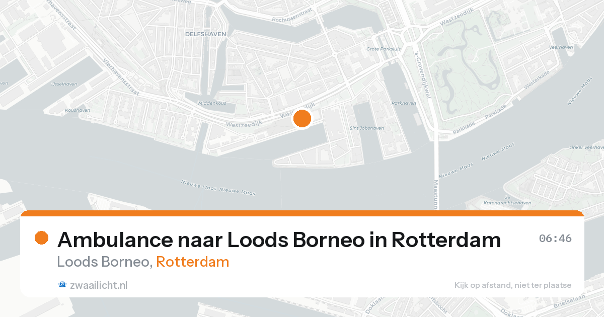 Ambulance naar Loods Borneo in Rotterdam — 19 aug 2026