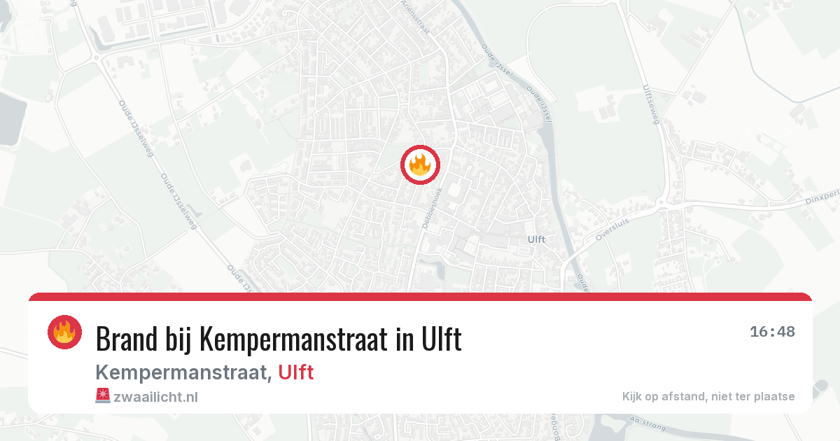 Brand bij Kempermanstraat in Ulft — 8 aug 2026