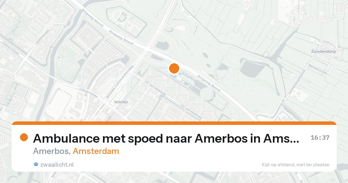 Ambulance met spoed naar Amerbos in Amsterdam — 17 aug 2026