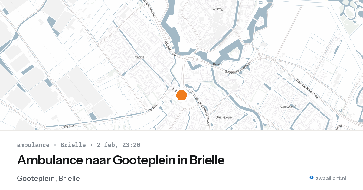 Ambulance naar Gooteplein in Brielle — 2 feb 2026