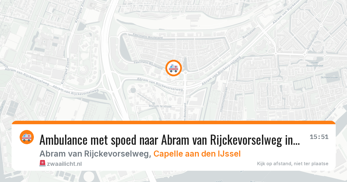 Ambulance met spoed naar Abram van Rijckevorselweg in Capelle aan den IJssel — 13 mei 2026