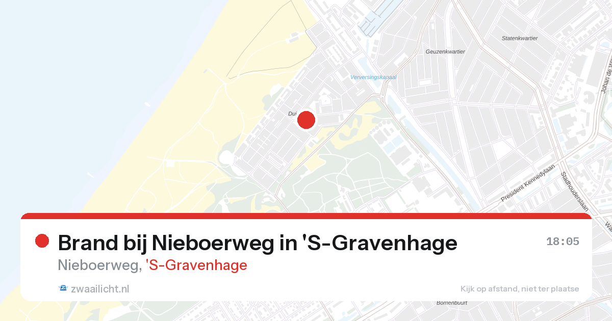 Brand bij Nieboerweg in 'S-Gravenhage — 27 aug 2026