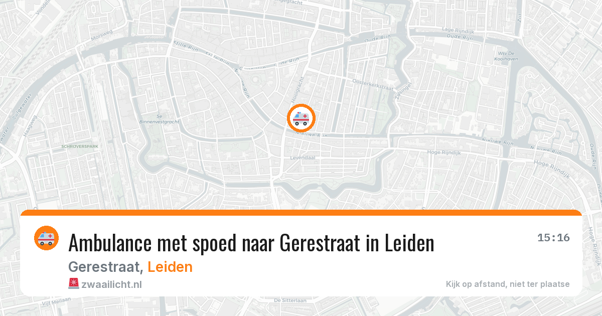 Ambulance met spoed naar Gerestraat in Leiden — 5 mei 2026