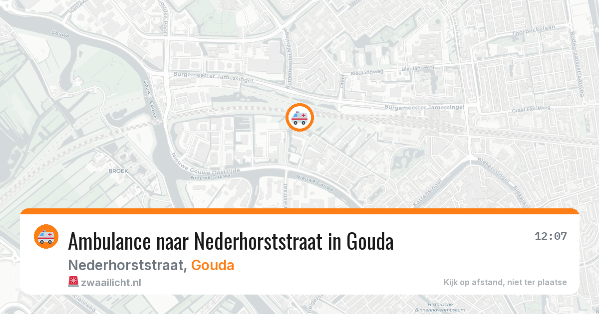 Ambulance naar Nederhorststraat in Gouda — 7 apr 2026