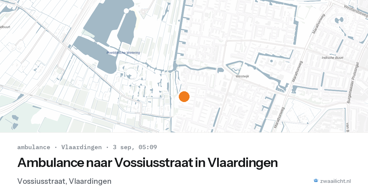 Ambulance naar Vossiusstraat in Vlaardingen — 3 sep 2026
