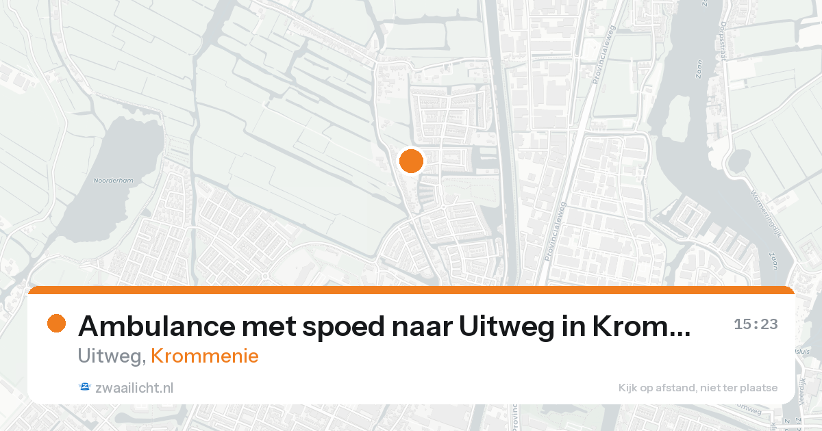 Ambulance met spoed naar Uitweg in Krommenie — 22 mei 2026