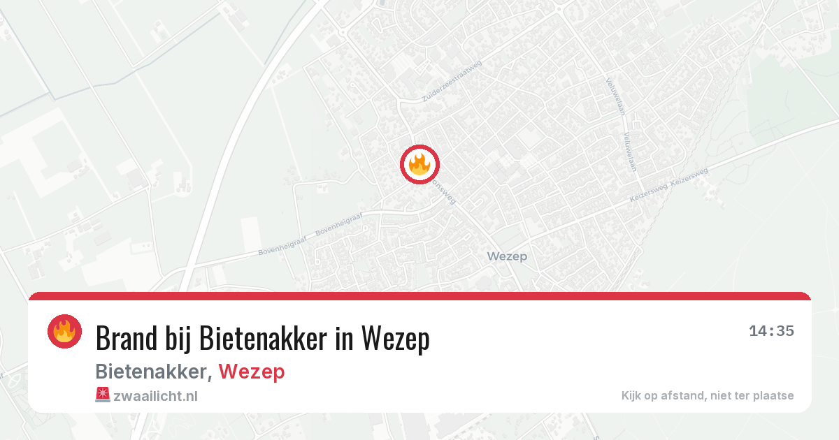 Brand bij Bietenakker in Wezep — 3 aug 2026