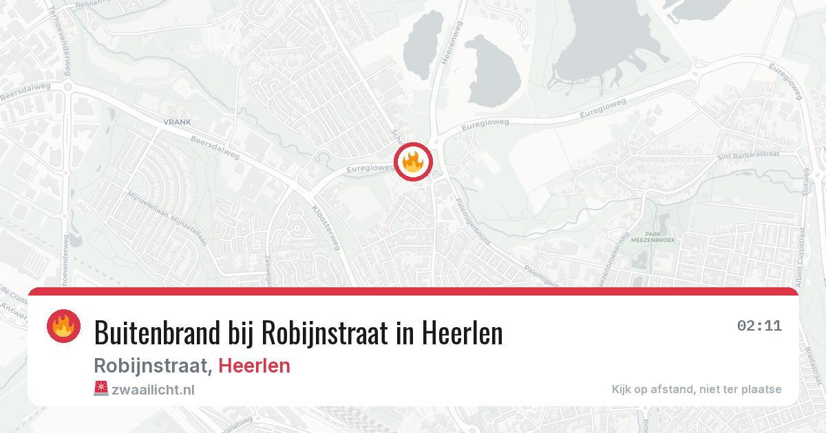 Buitenbrand bij Robijnstraat in Heerlen — 7 jul 2026