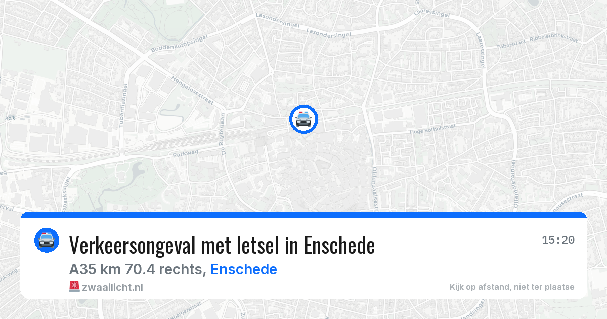 Verkeersongeval met letsel in Enschede — 10 apr 2026