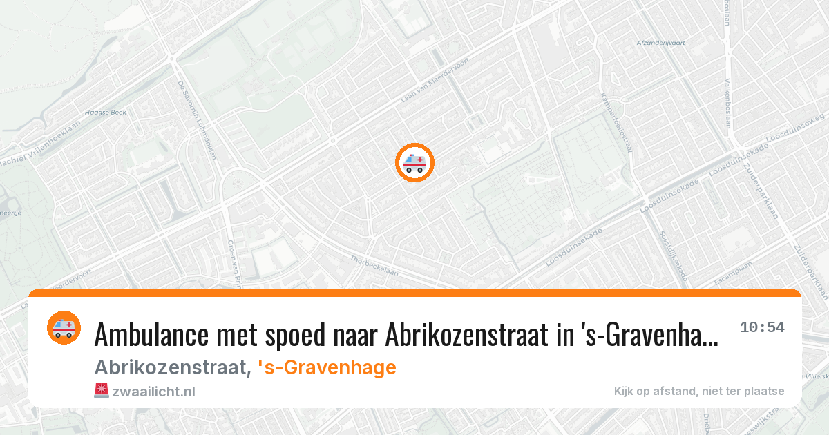 Ambulance met spoed naar Abrikozenstraat in 's-Gravenhage — 7 apr 2026
