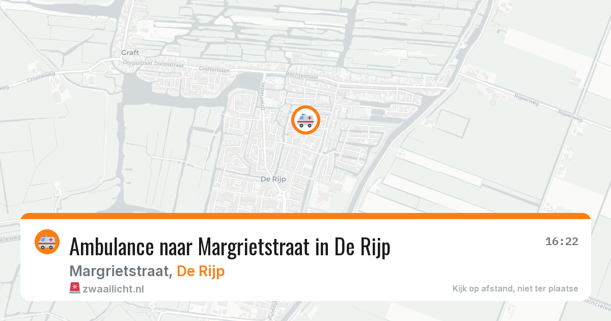 Ambulance naar Margrietstraat in De Rijp — 9 aug 2026