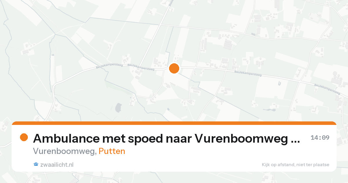 Ambulance met spoed naar Vurenboomweg in Putten — 17 aug 2026