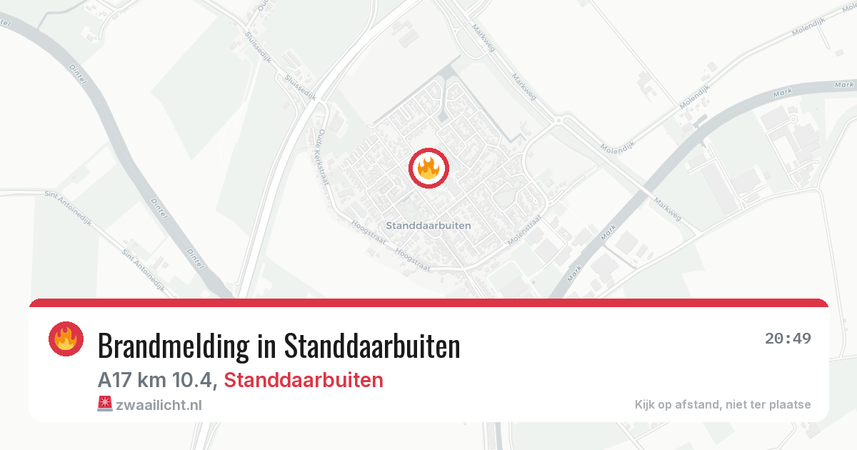 Brandmelding in Standdaarbuiten — 22 jun 2026