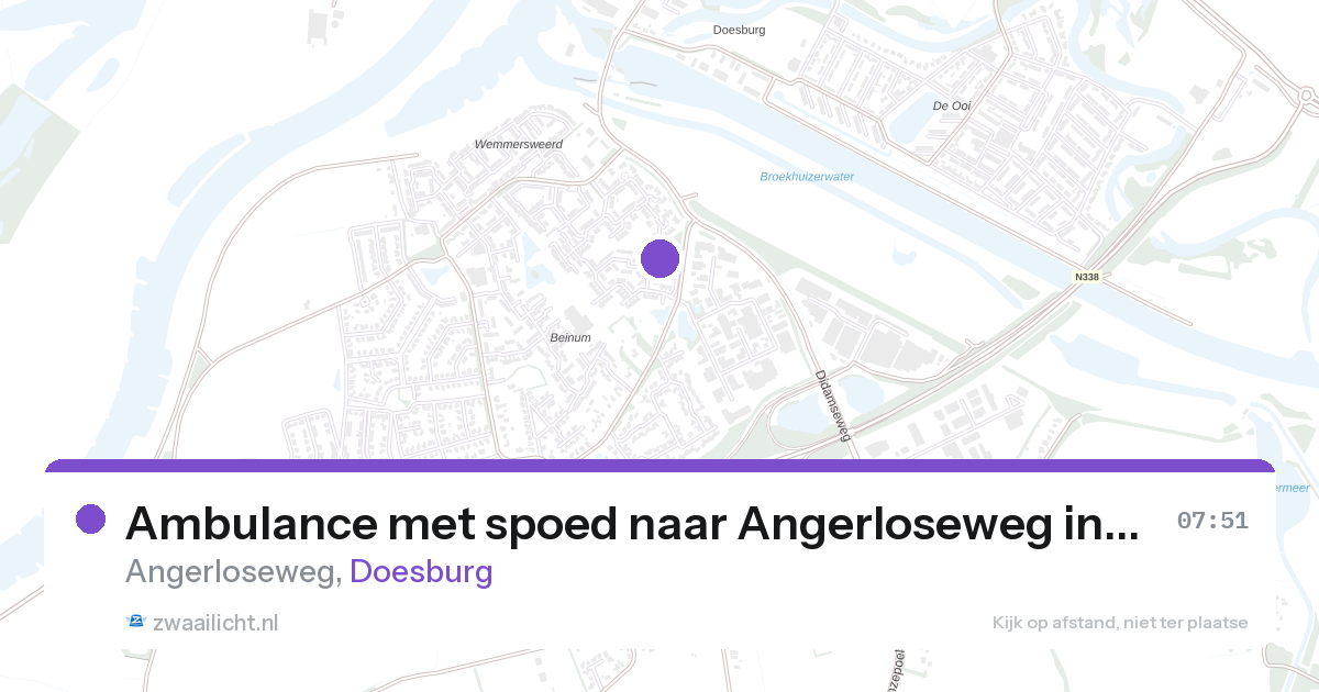 Ambulance met spoed naar Angerloseweg in Doesburg — 26 aug 2026