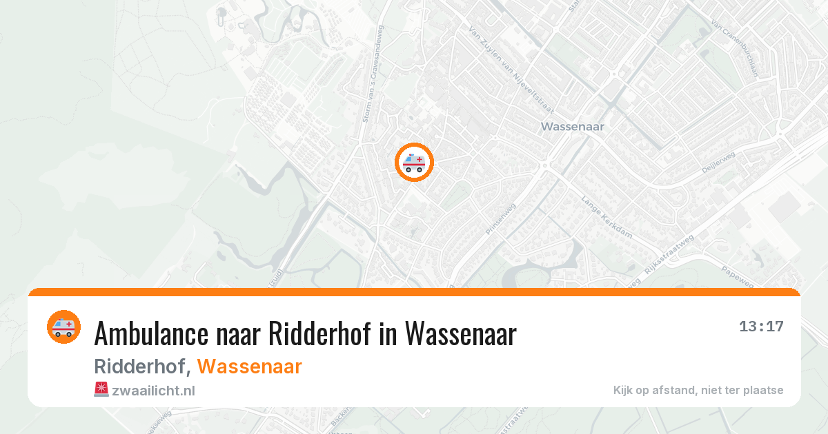 Ambulance naar Ridderhof in Wassenaar — 1 jul 2026