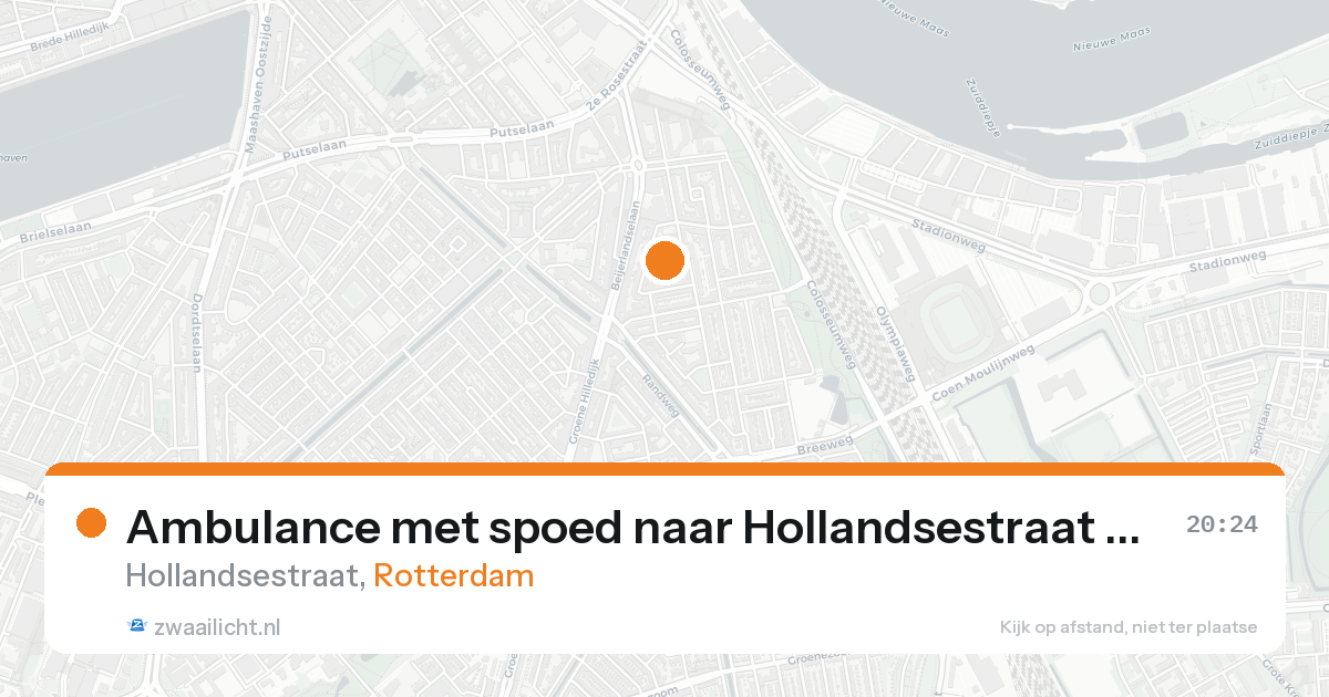 Ambulance met spoed naar Hollandsestraat in Rotterdam — 18 aug 2026