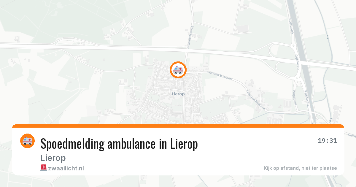 Spoedmelding ambulance in Lierop — 2 aug 2026