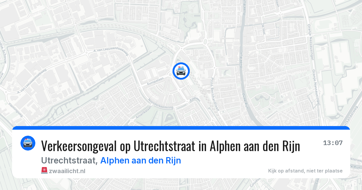 Verkeersongeval op Utrechtstraat in Alphen aan den Rijn — 2 jun 2026