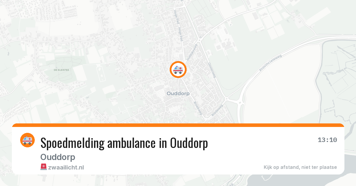 Spoedmelding ambulance in Ouddorp — 29 apr 2026