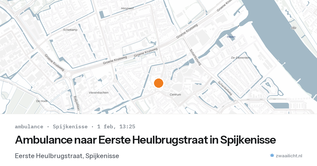 Ambulance naar Eerste Heulbrugstraat in Spijkenisse — 1 feb 2026