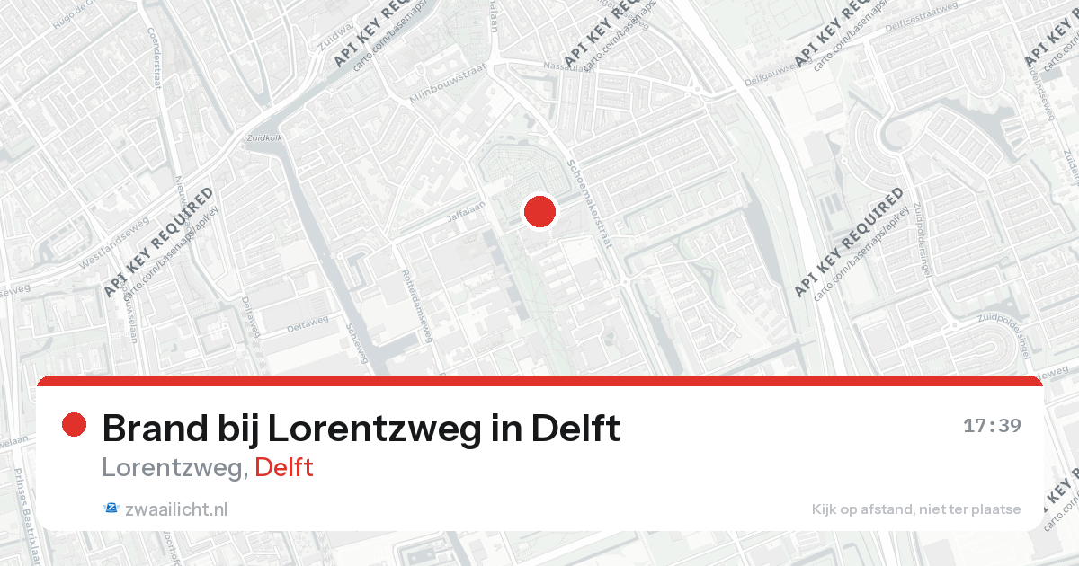 Brand bij Lorentzweg in Delft — 26 aug 2026