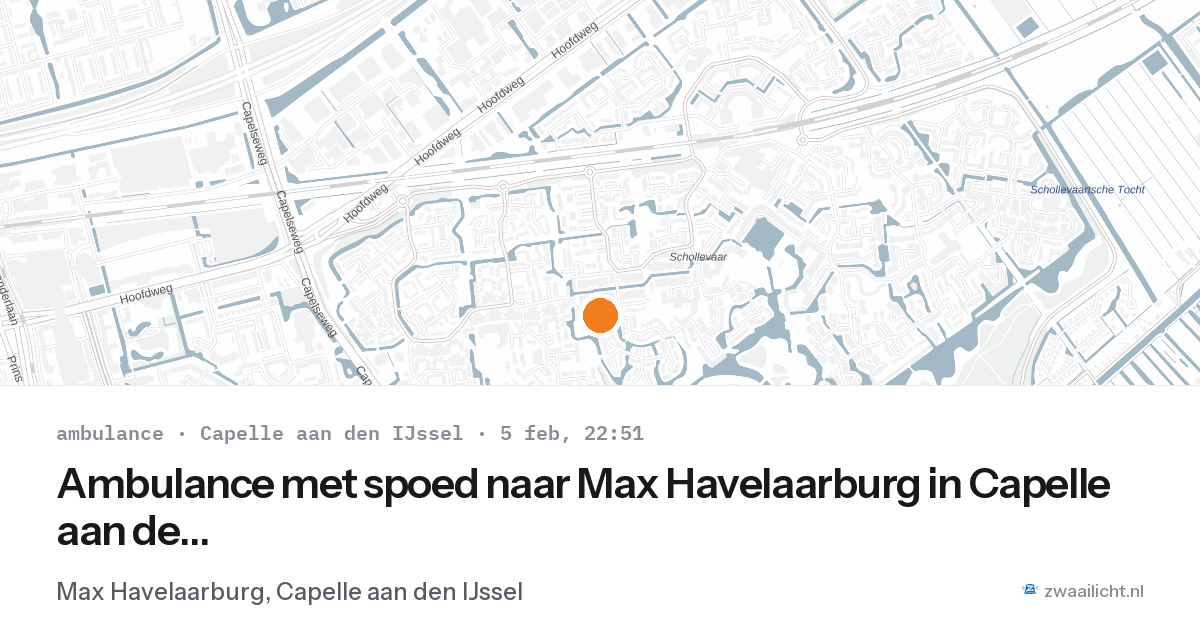 Ambulance met spoed naar Max Havelaarburg in Capelle aan den IJssel — 5 feb 2026