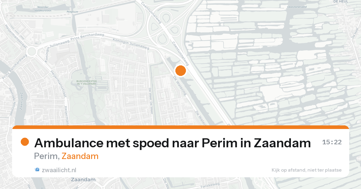 Ambulance met spoed naar Perim in Zaandam — 27 mei 2026