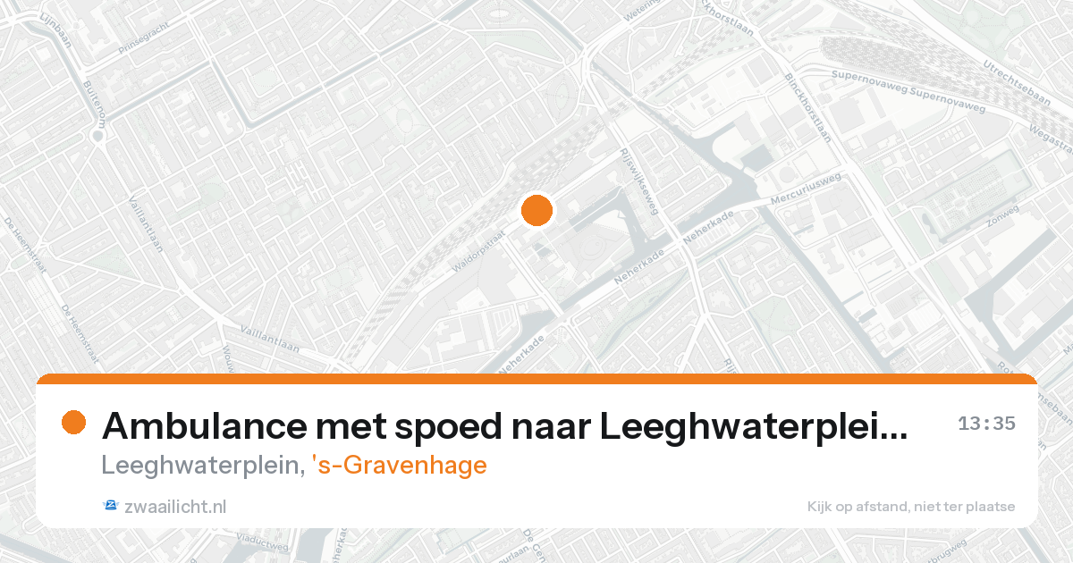 Ambulance met spoed naar Leeghwaterplein in 's-Gravenhage — 20 aug 2026