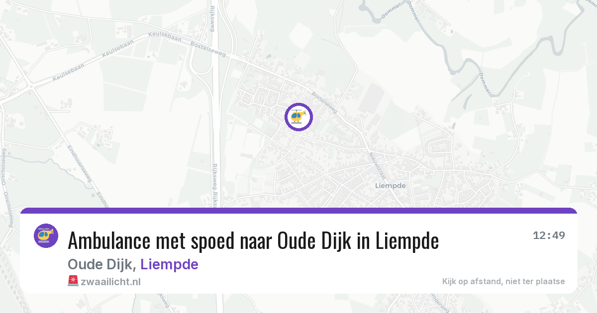 Ambulance met spoed naar Oude Dijk in Liempde — 8 jun 2026