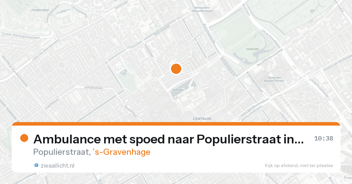 Ambulance met spoed naar Populierstraat in 's-Gravenhage — 31 jan 2026
